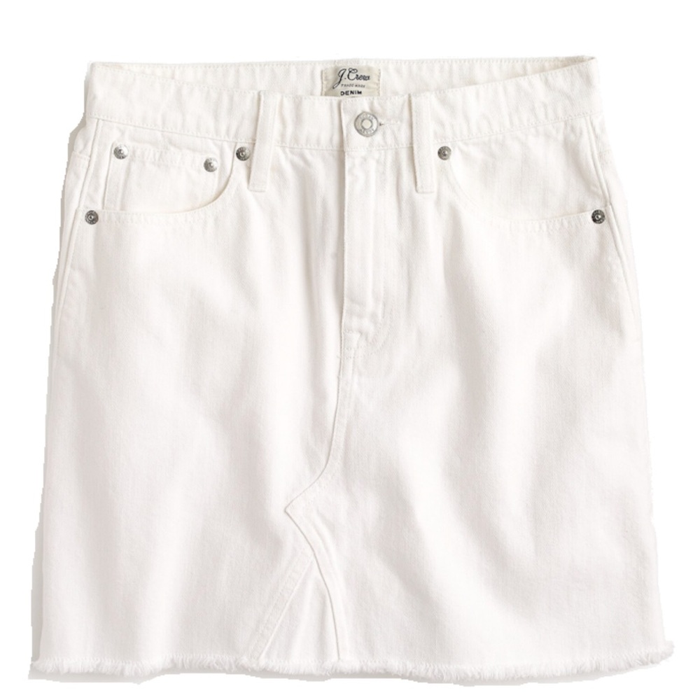 J Crew offwhite Mini Demin Skirt 26